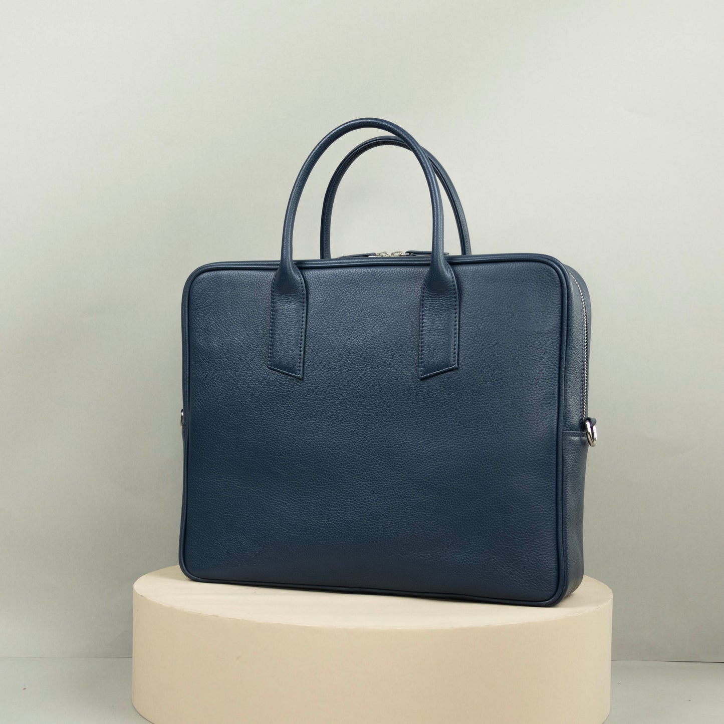 Leather Briefcase with Trolley Sleeve