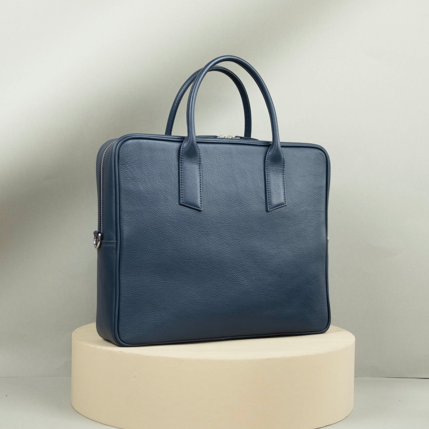 Leather Briefcase with Trolley Sleeve