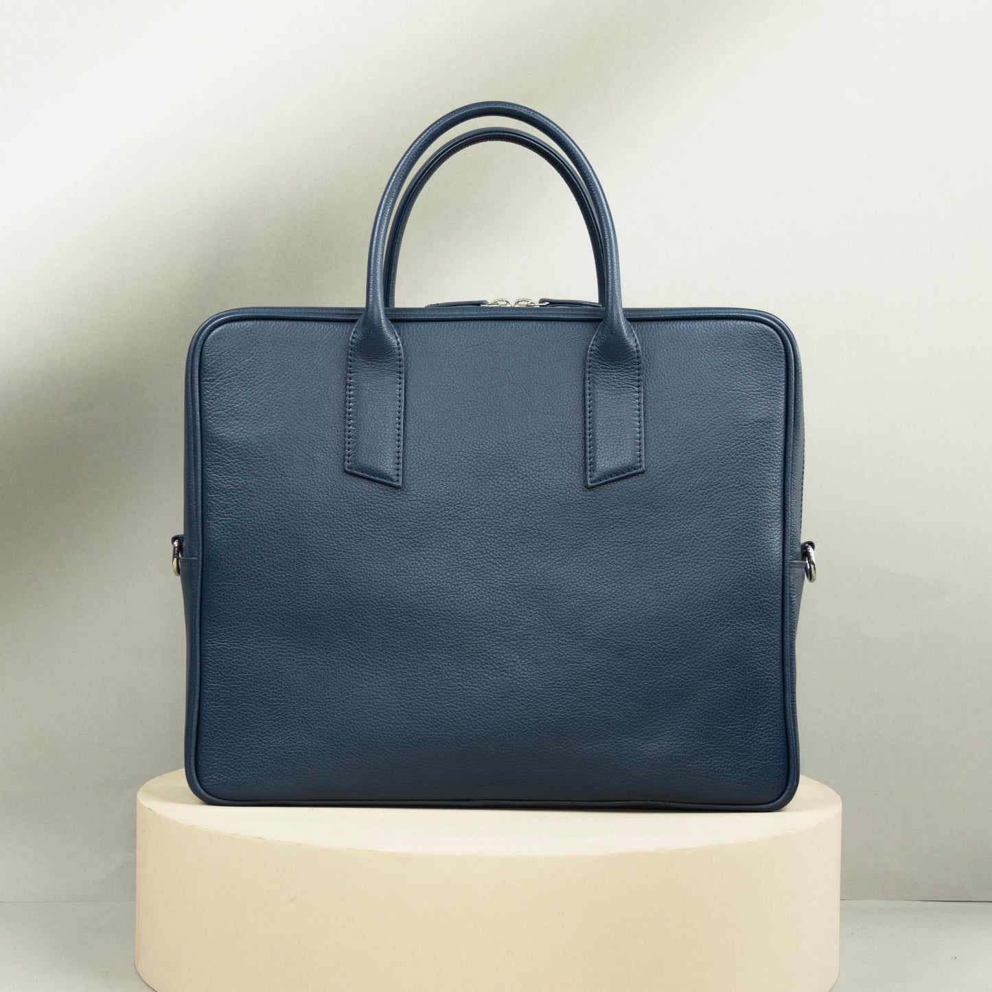 Leather Briefcase with Trolley Sleeve