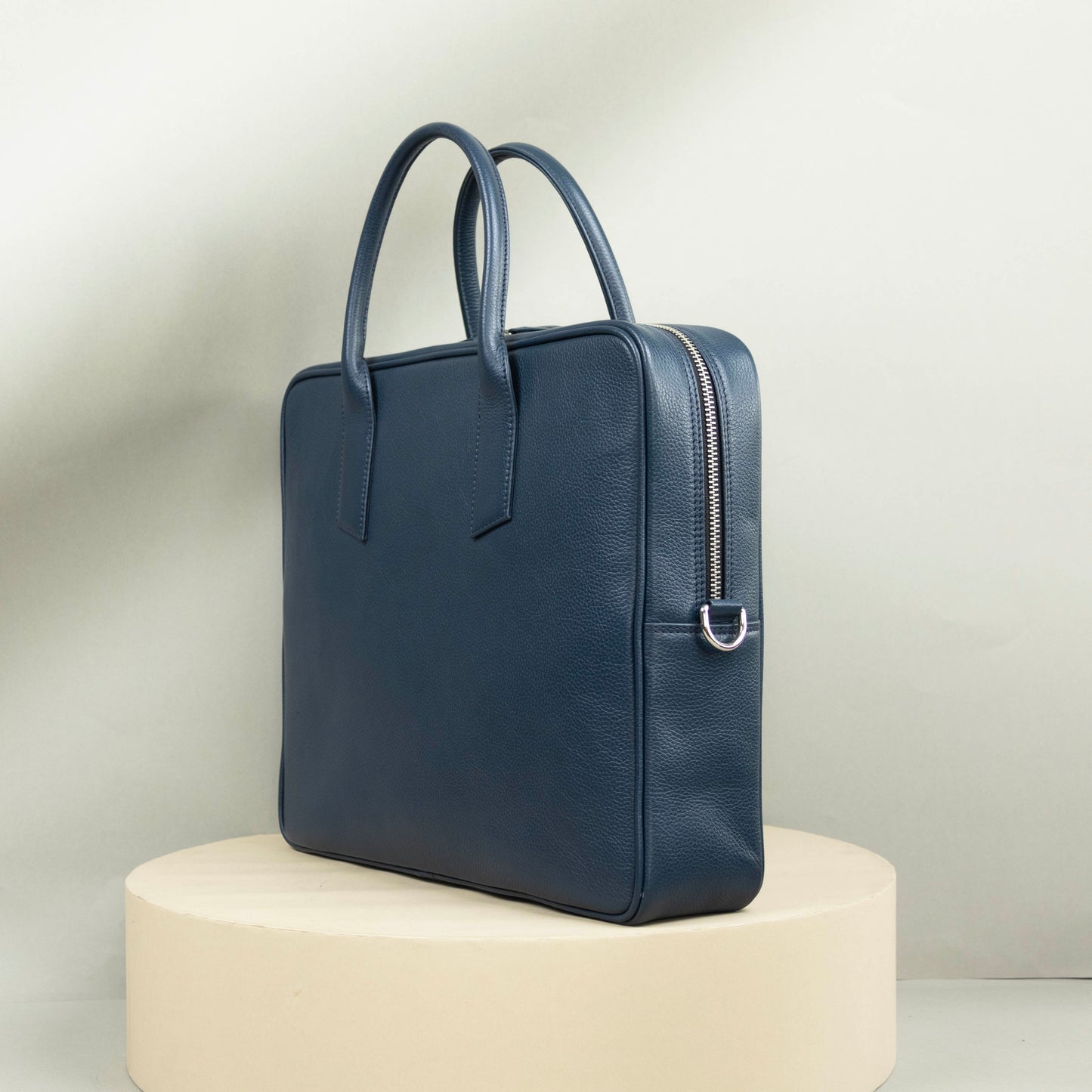 Leather Briefcase with Trolley Sleeve