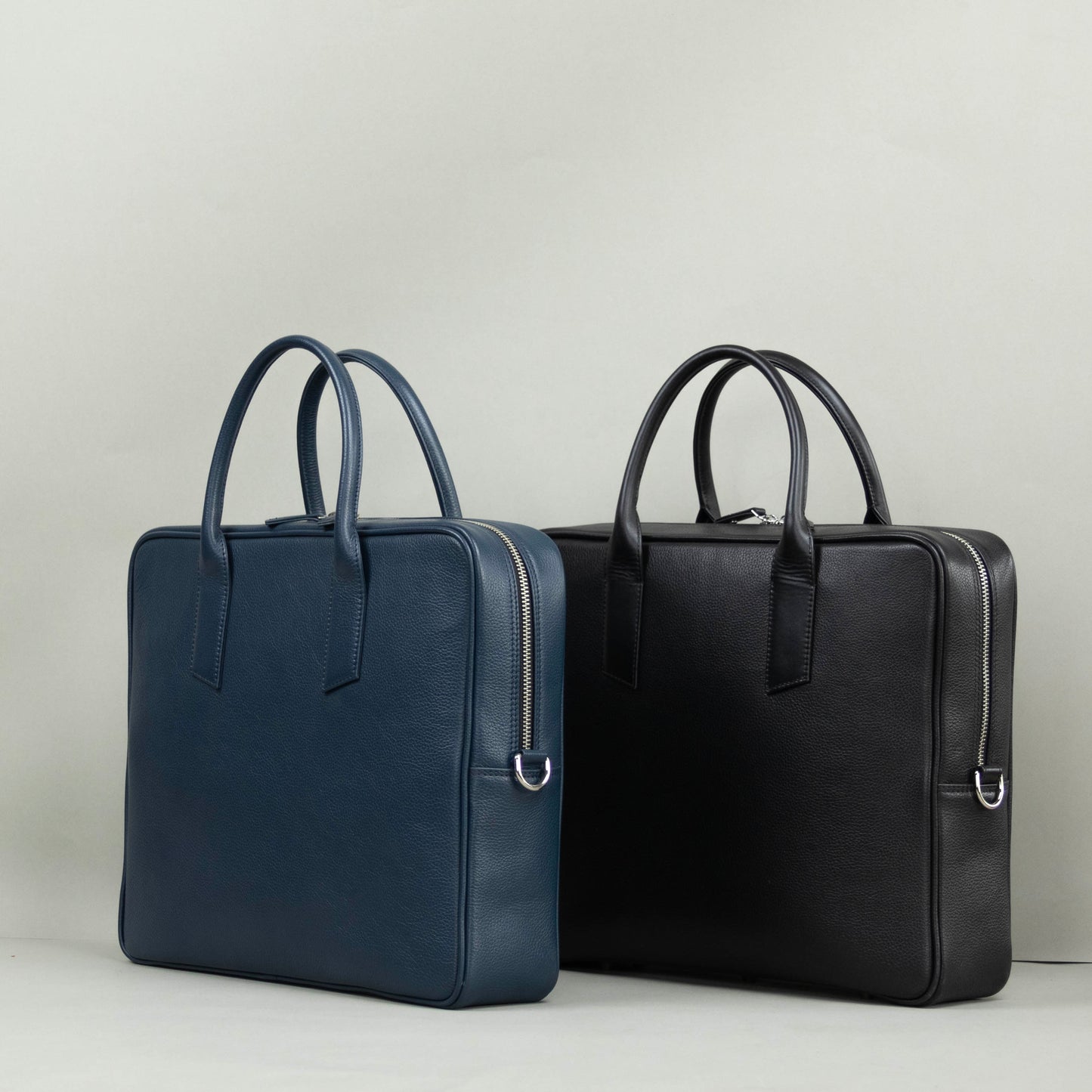 Leather Briefcase with Trolley Sleeve