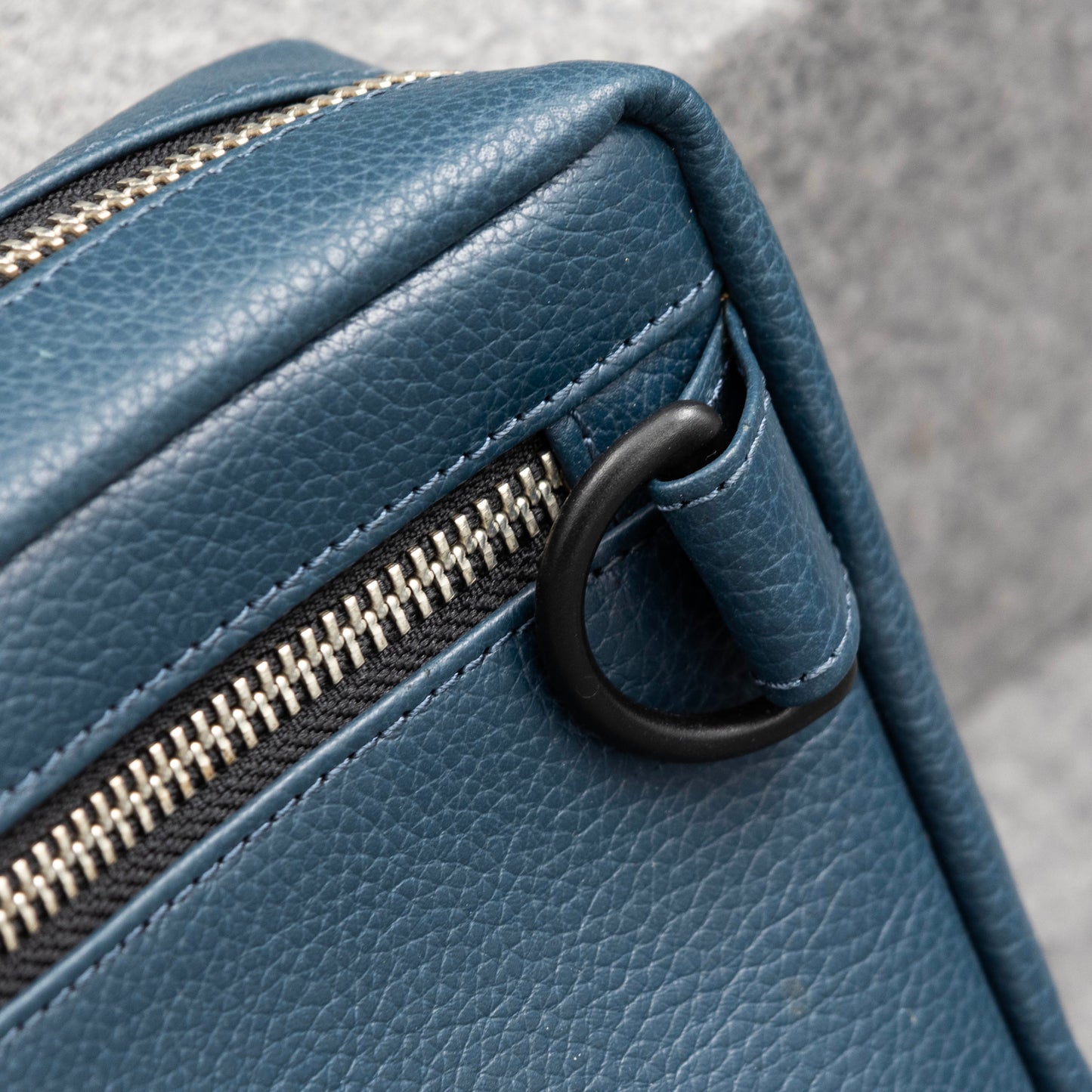 Tech pouch for cords, cables, electronics organization in leather