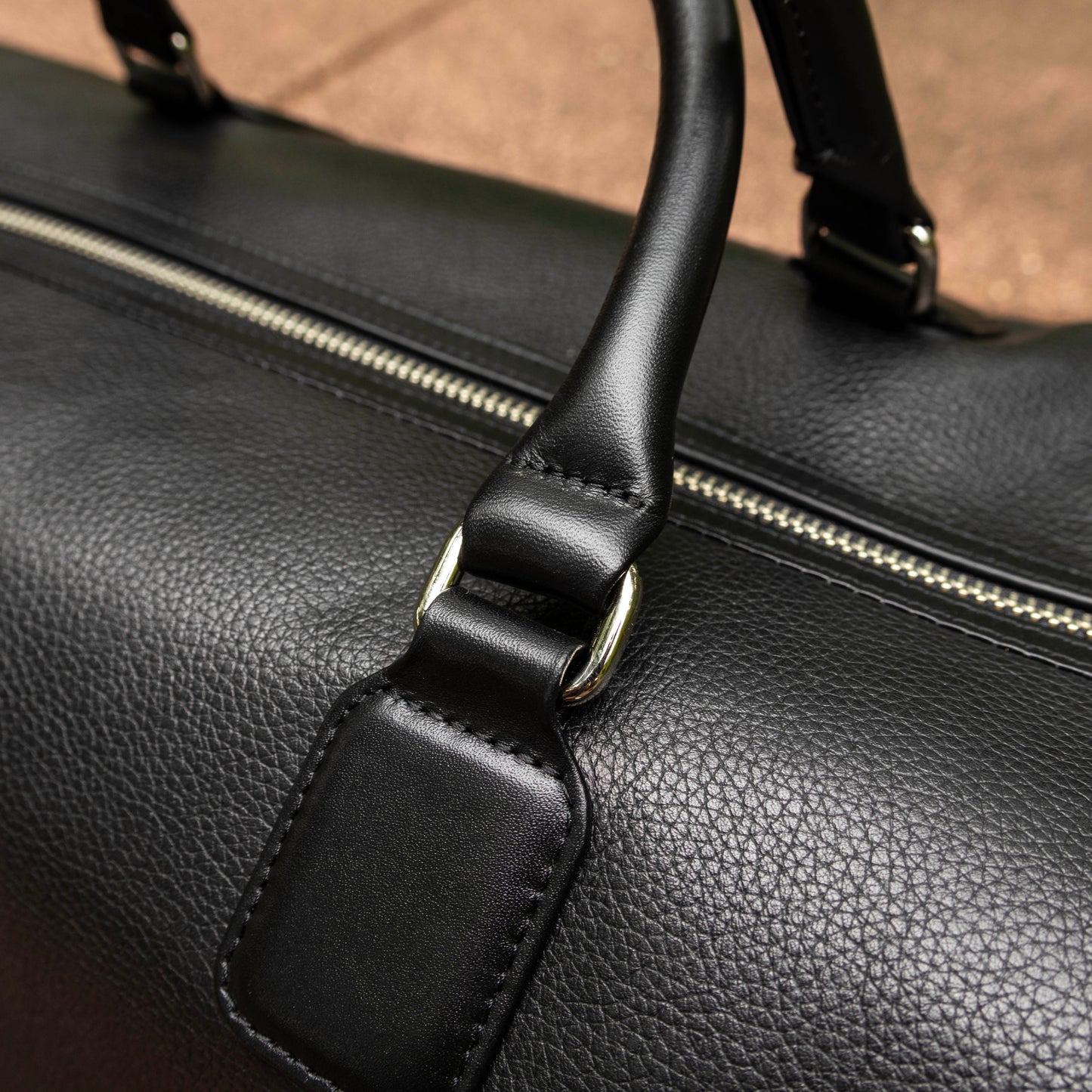 Hardware made from solid brass with a nickel plated finish. All hardware meets California Prop 65 requirements