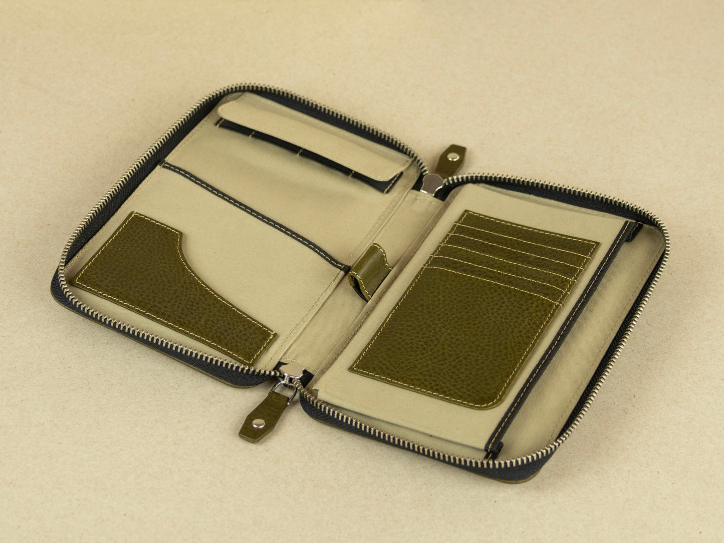 Passport Holder with Zippers