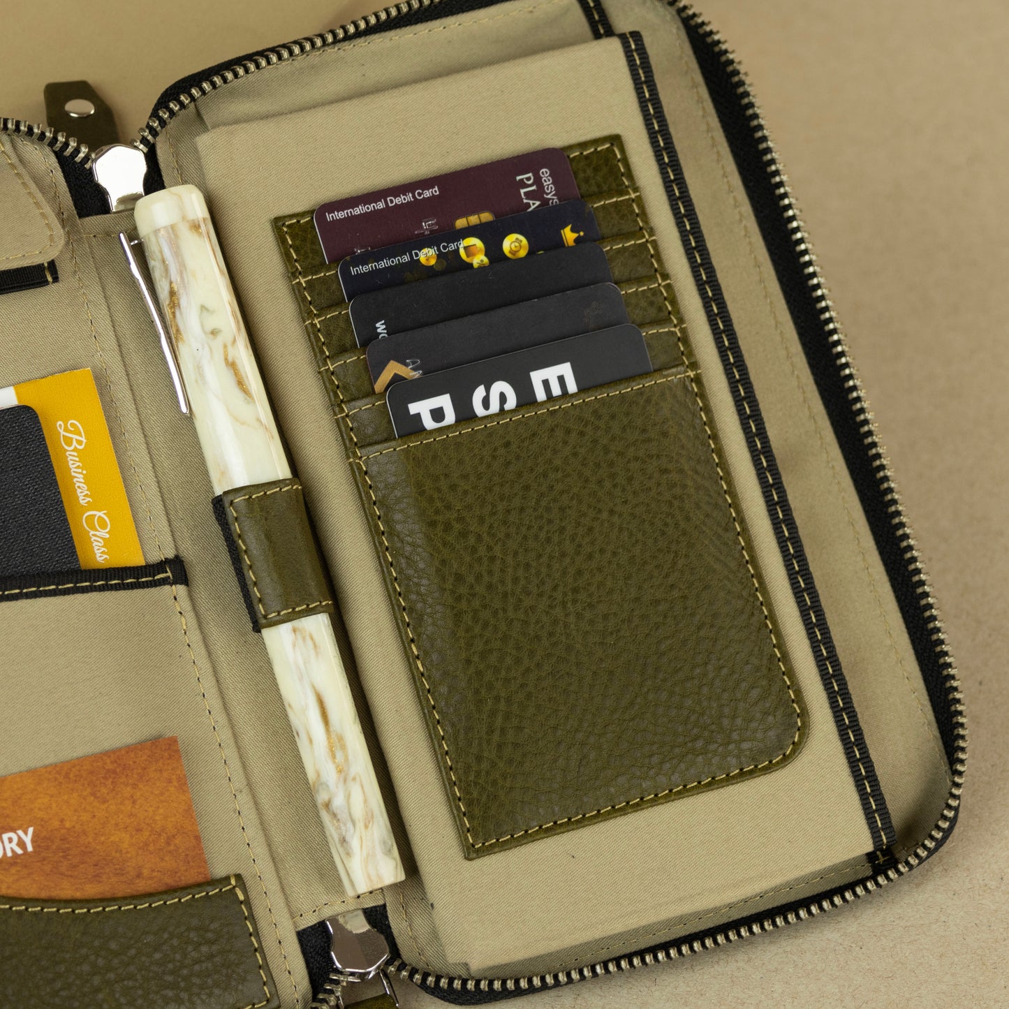 Passport Holder with Zippers