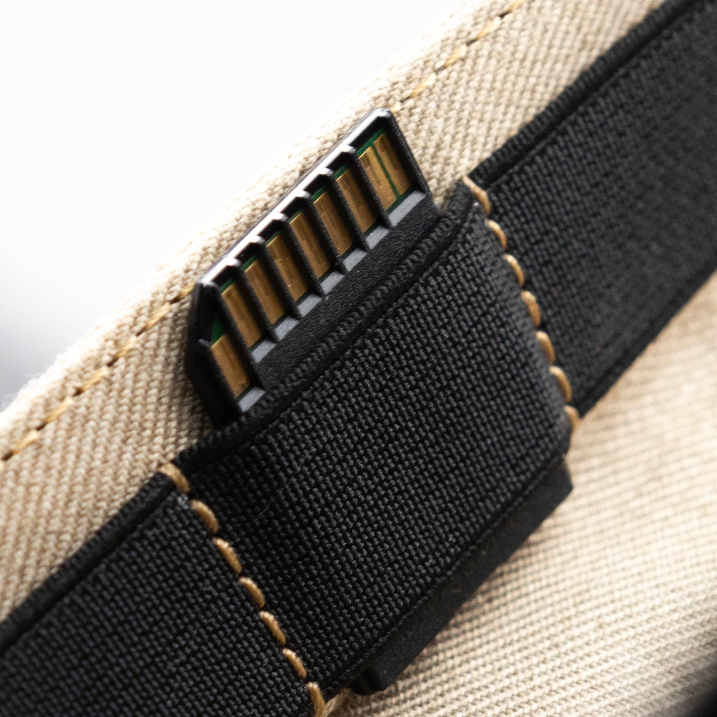 Tech pouch for cords, cables, electronics organization in leather