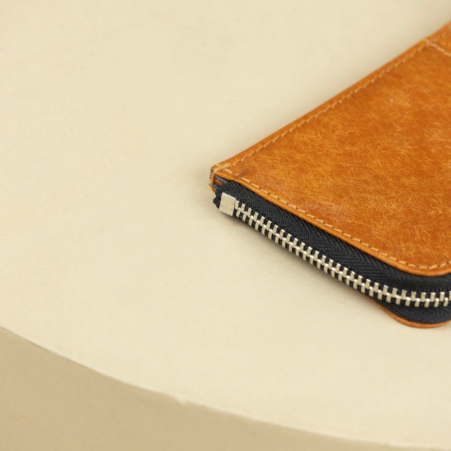 Zip Card Holder Leather