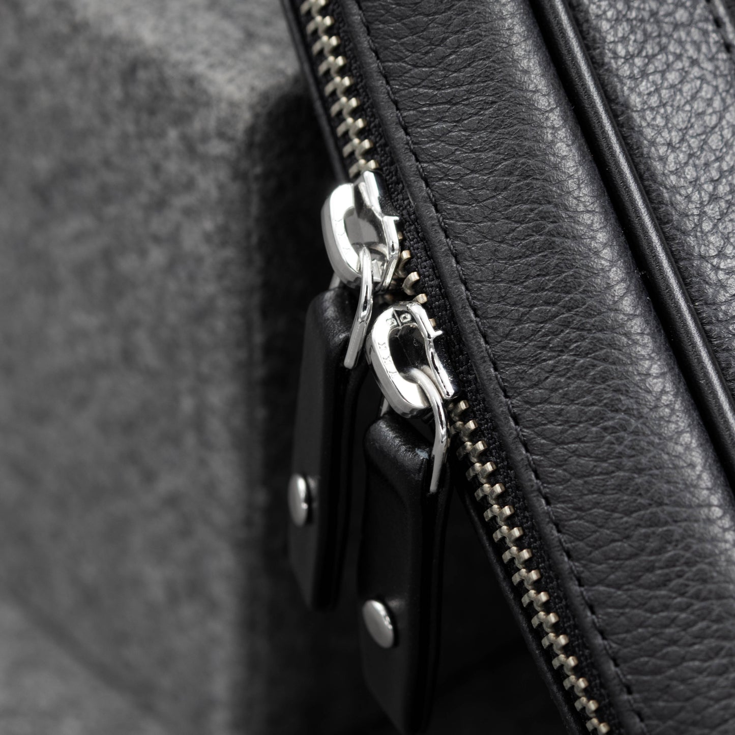 Tech pouch for cords, cables, electronics organization in leather