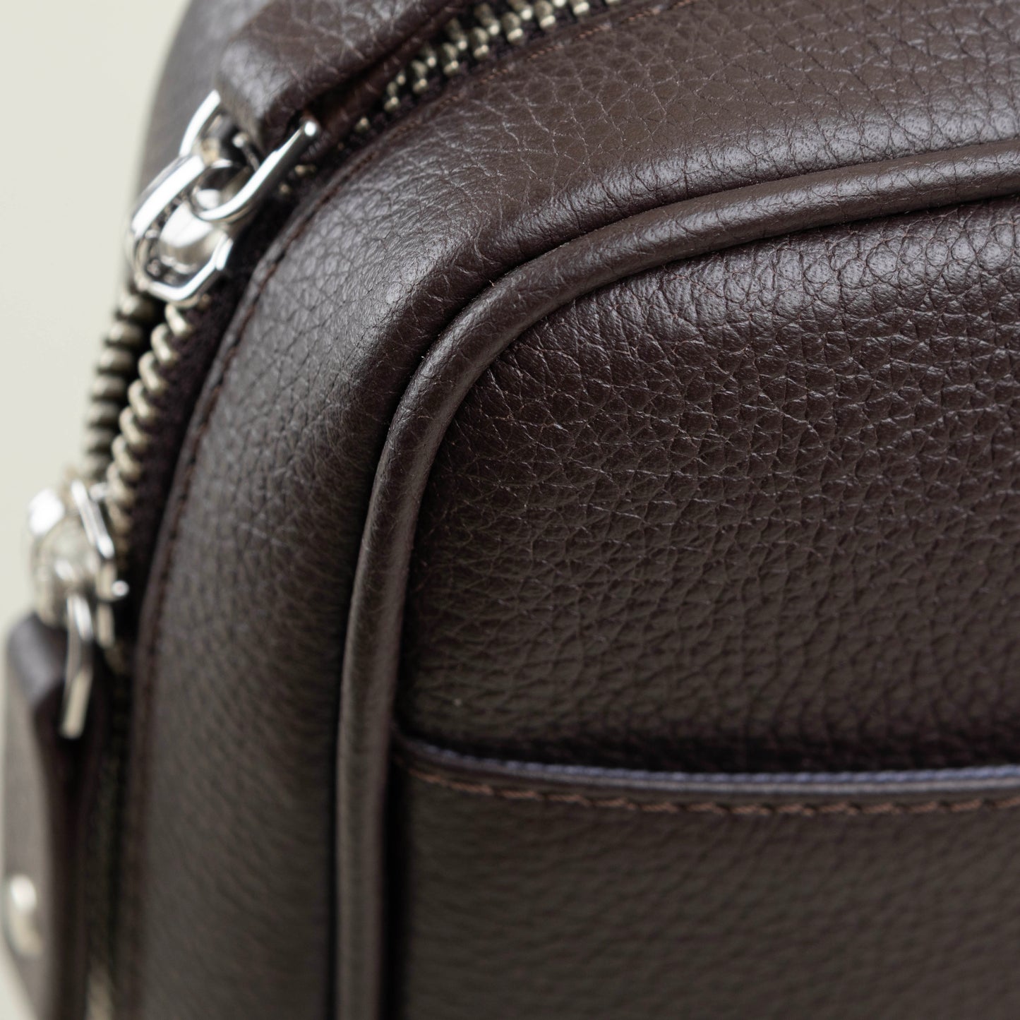Small Leather Briefcase for 13 inch laptops - Espresso Brown