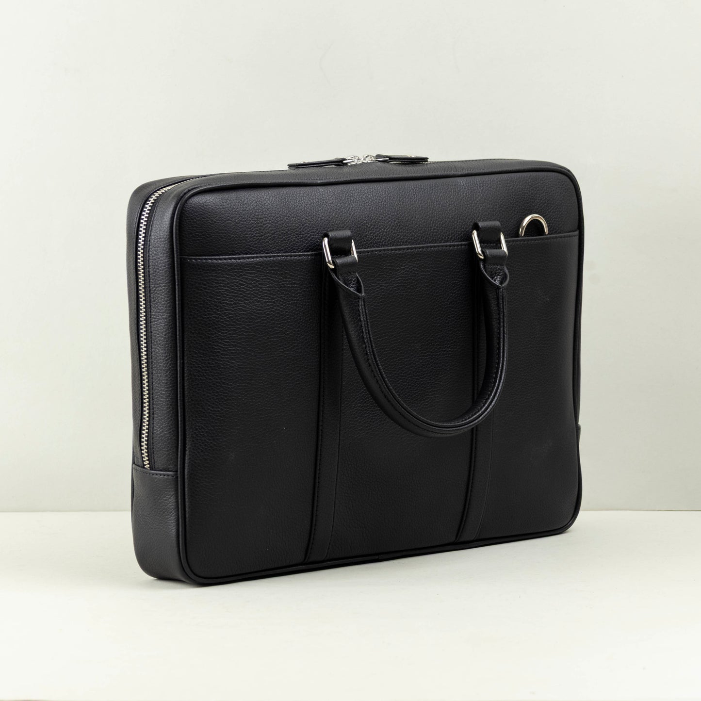 Small Leather Briefcase for 13 inch laptops - Espresso Brown