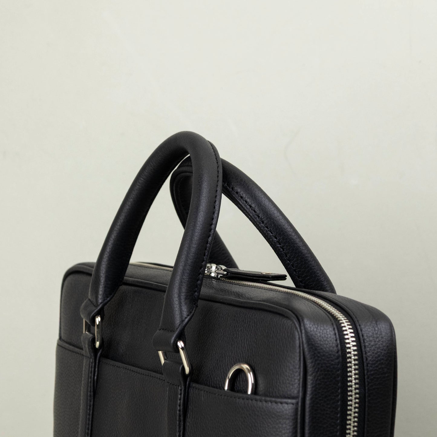 Small Leather Briefcase for 13 inch laptops - Espresso Brown