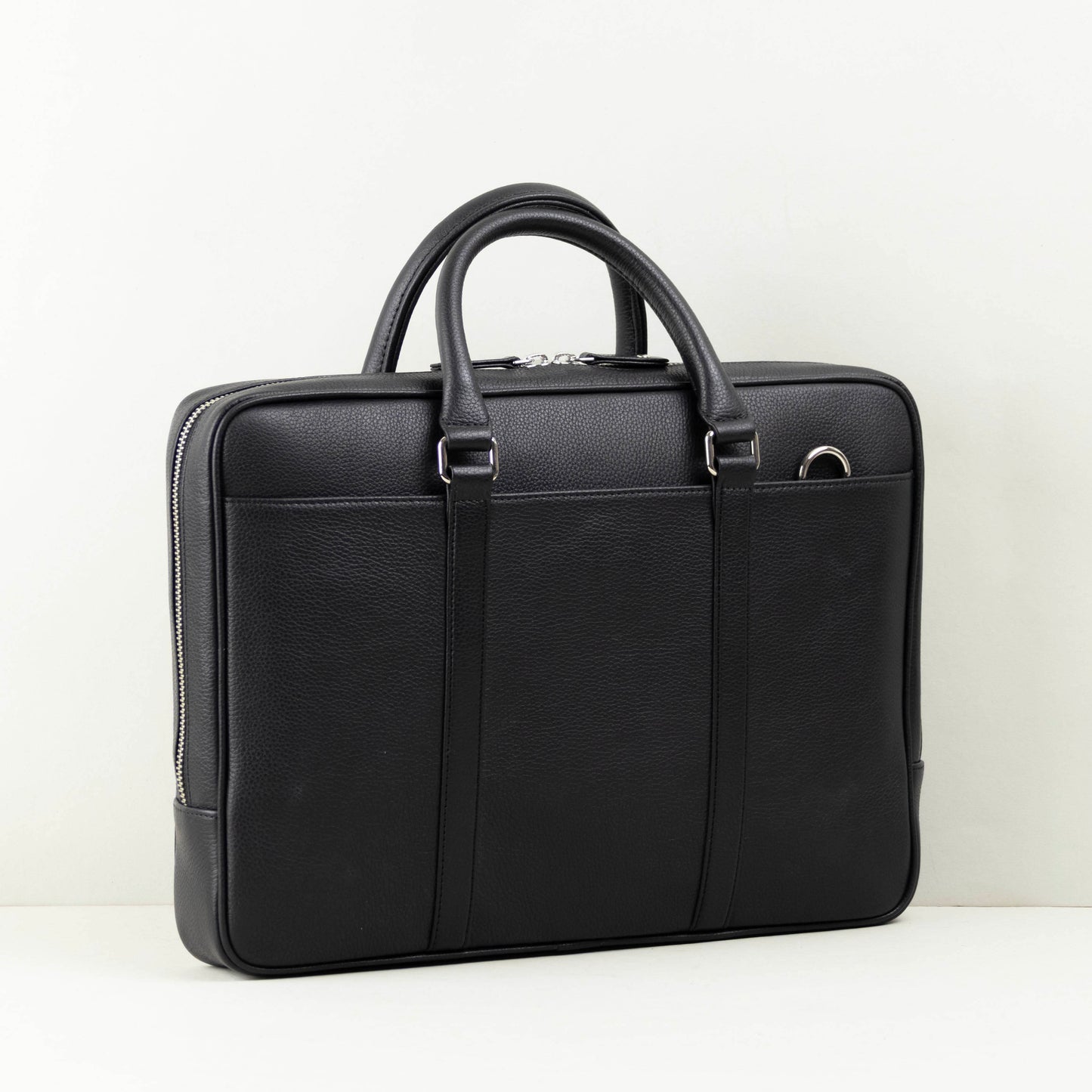 Small Leather Briefcase for 13 inch laptops - Espresso Brown