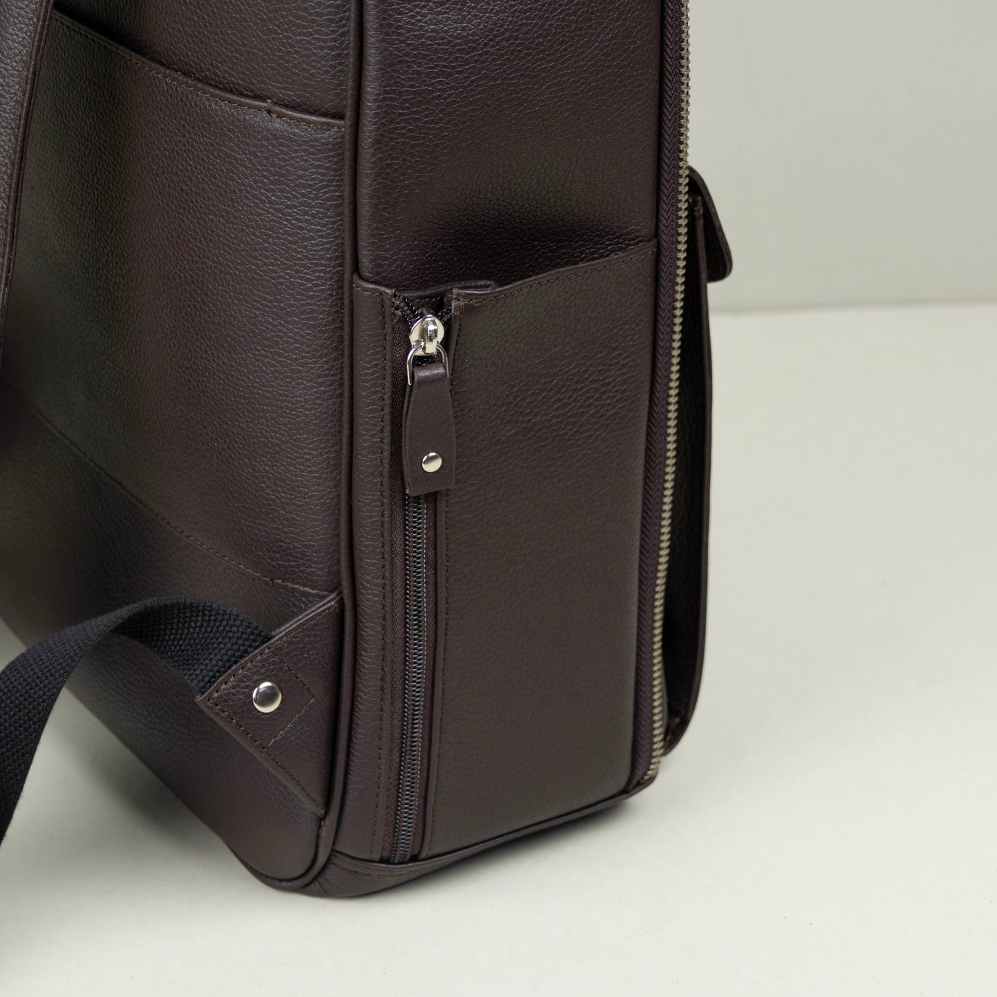 Leather Backpack for Work - Brown