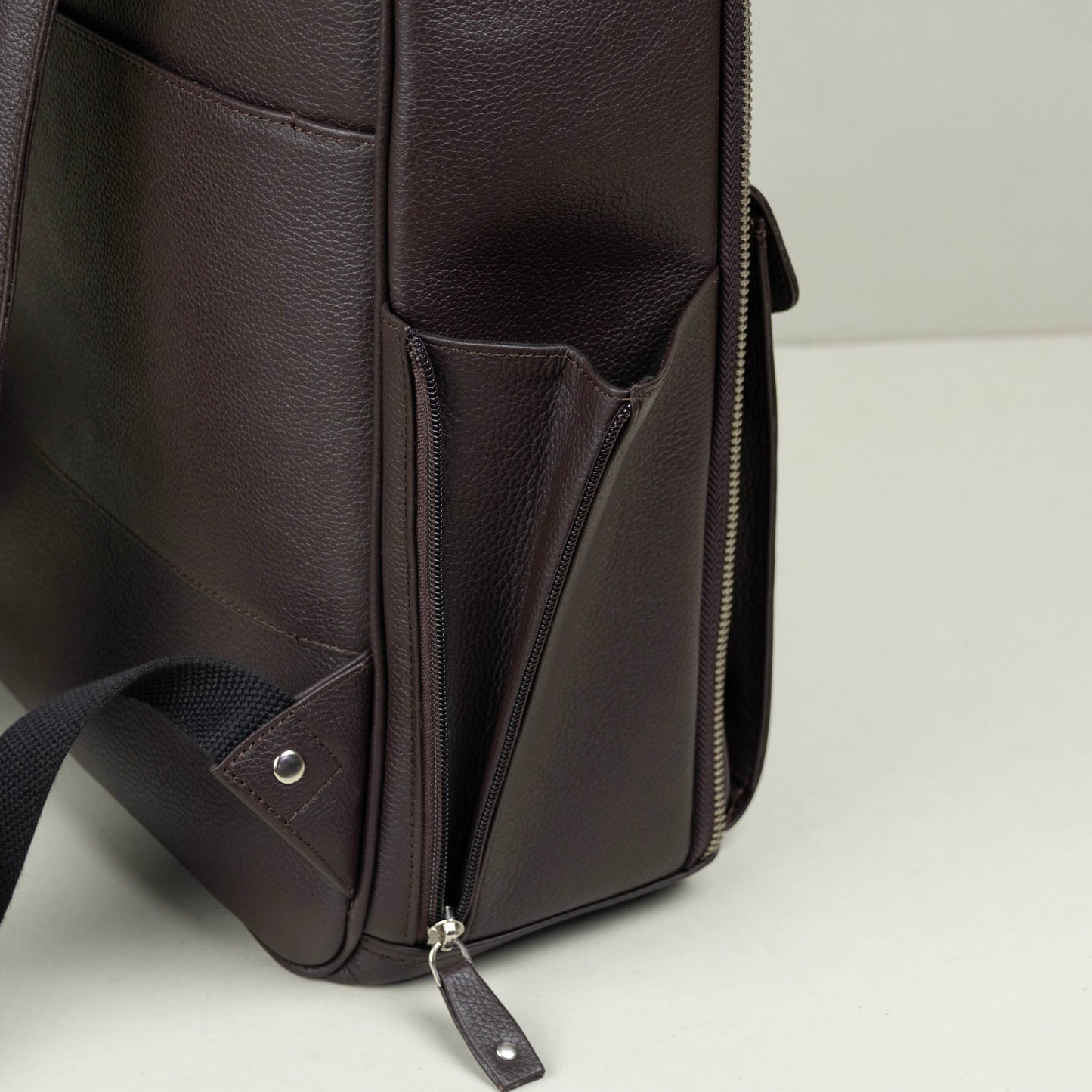 Leather Backpack for Work - Brown