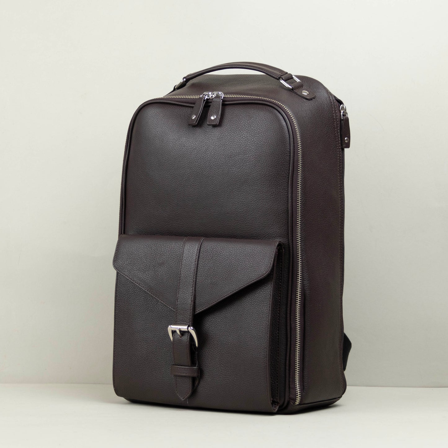 Leather Backpack for Work - Brown