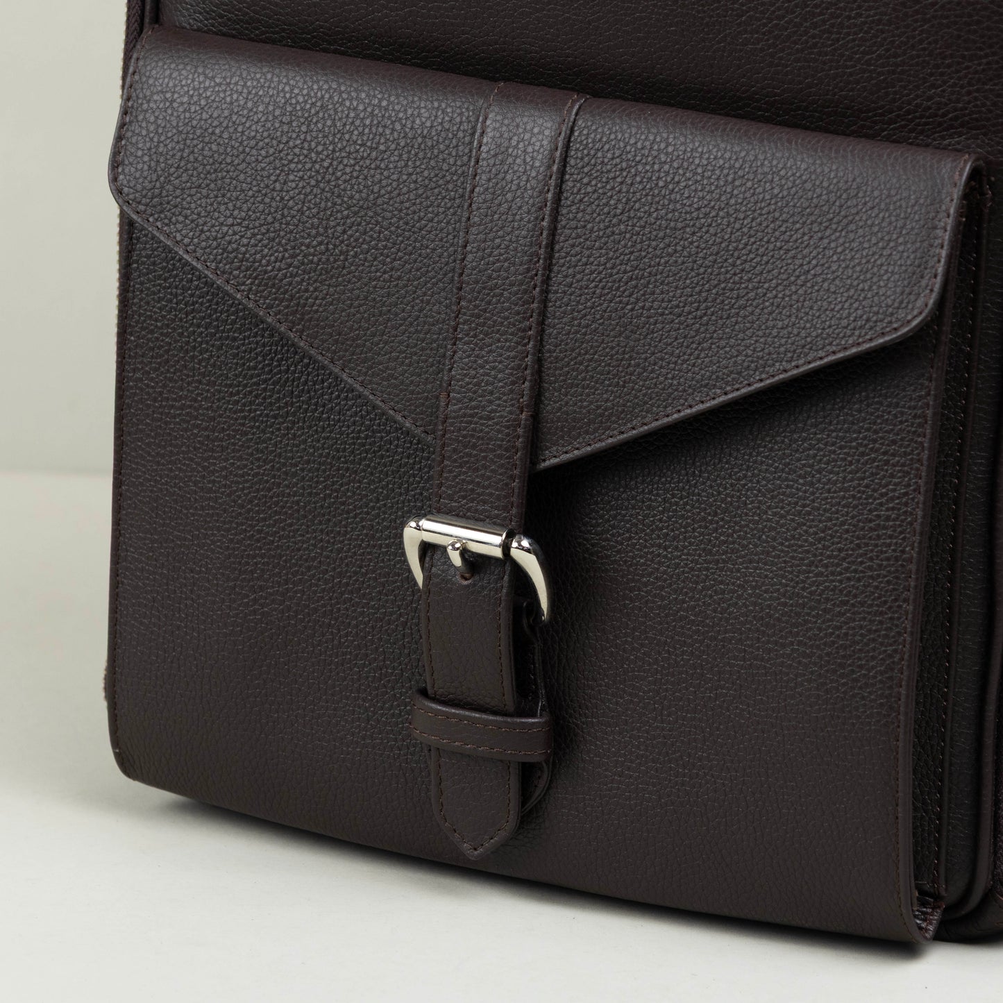 Leather Backpack for Work - Brown