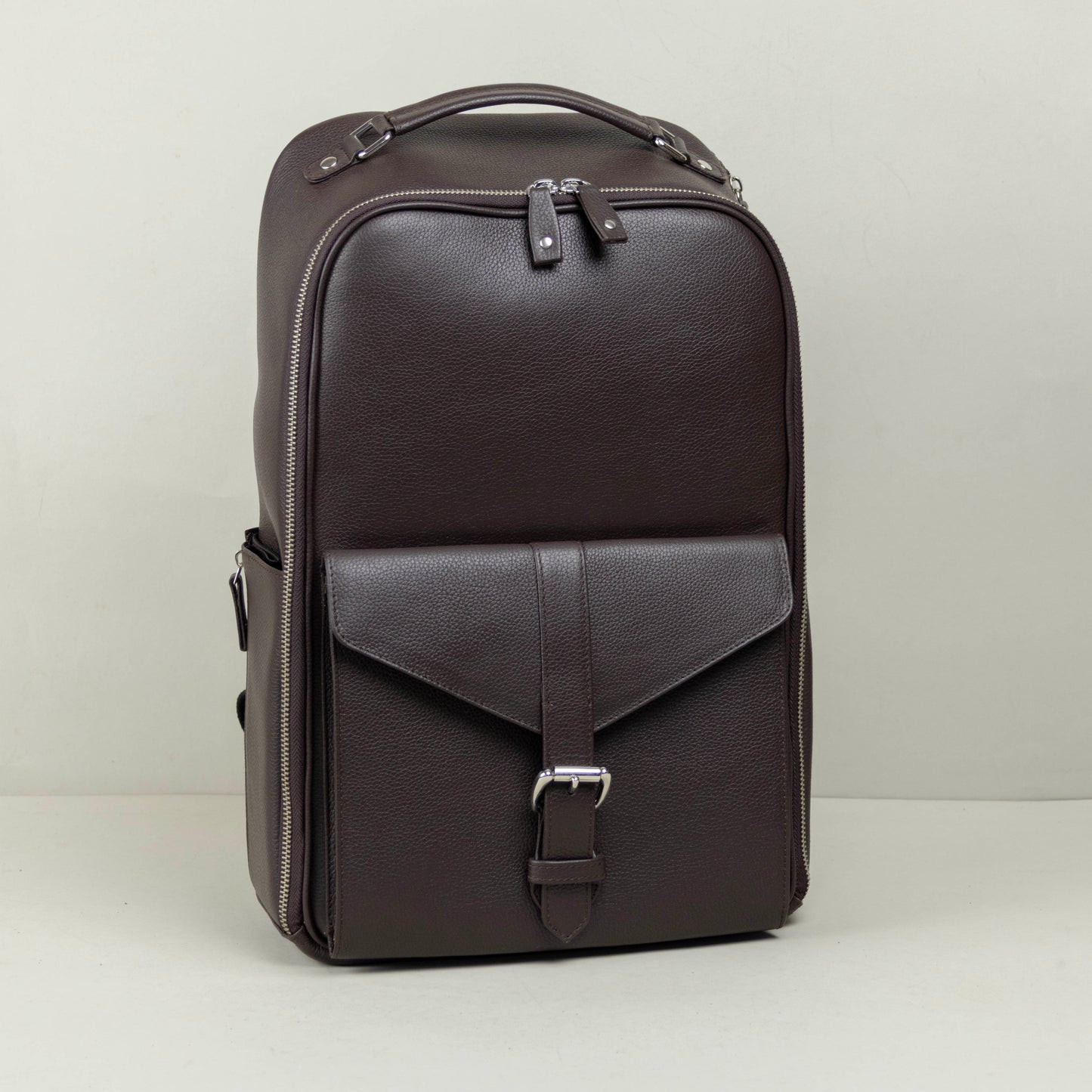 Leather Backpack for Work - Brown