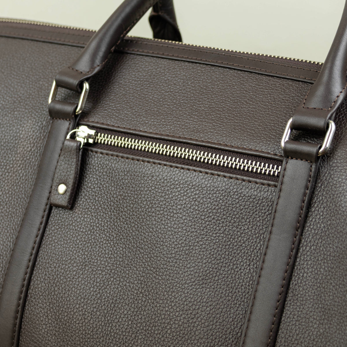 Leather Duffle Bag - Brown (v2)