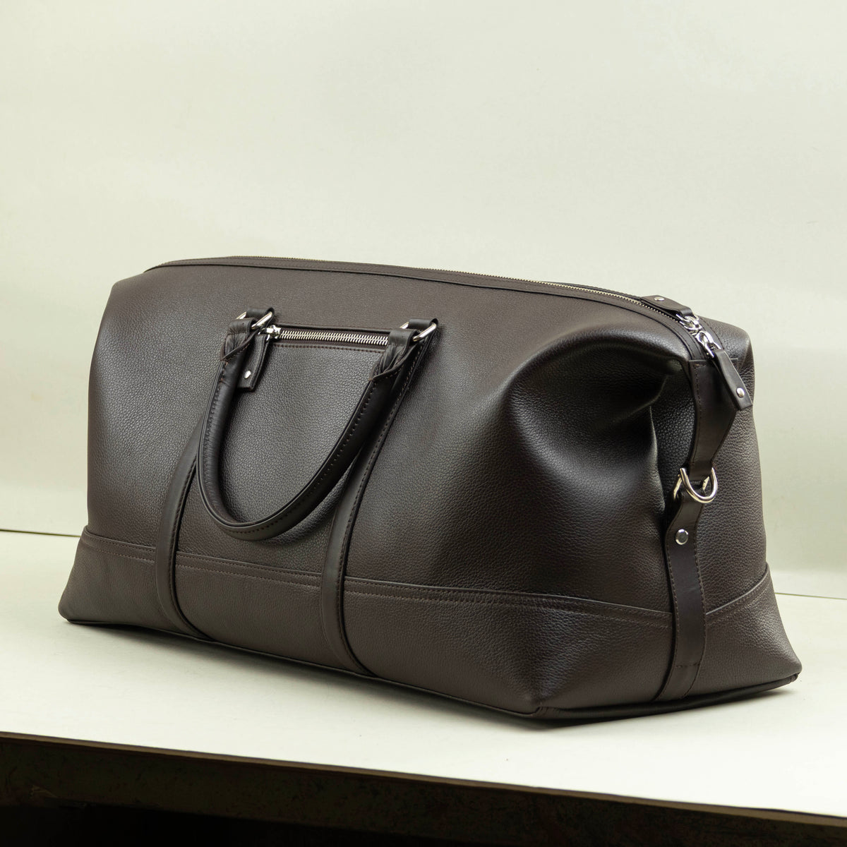 Leather Duffle Bag - Brown (v2)