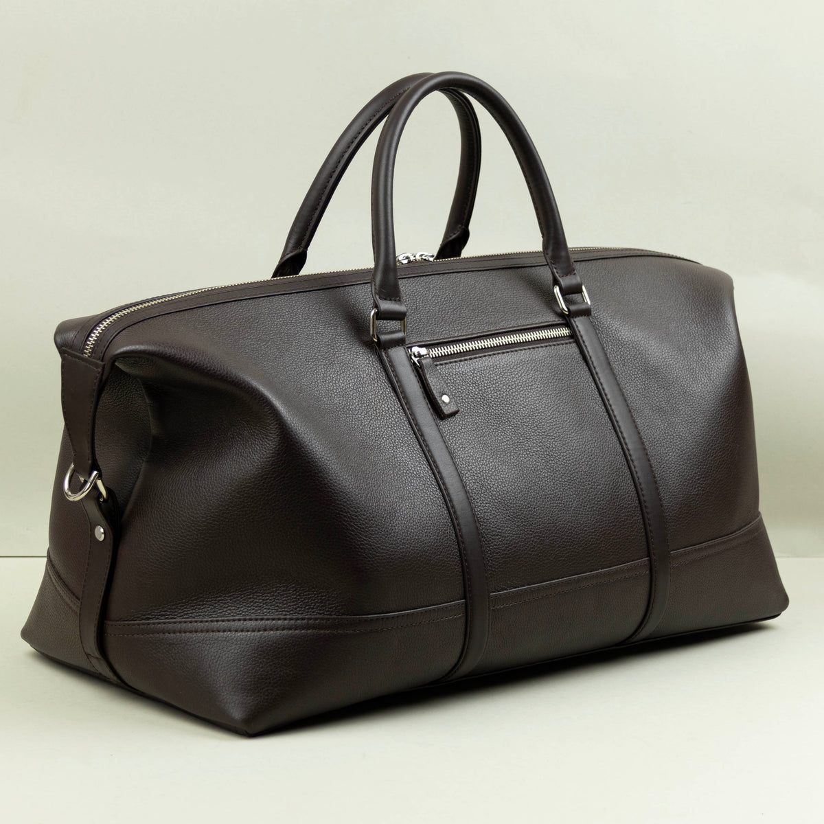 Leather Duffle Bag - Brown (v2)