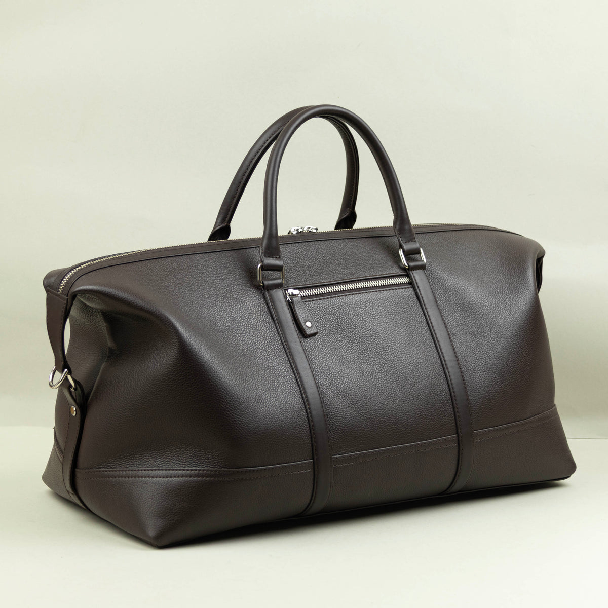 Leather Duffle Bag - Brown (v2)