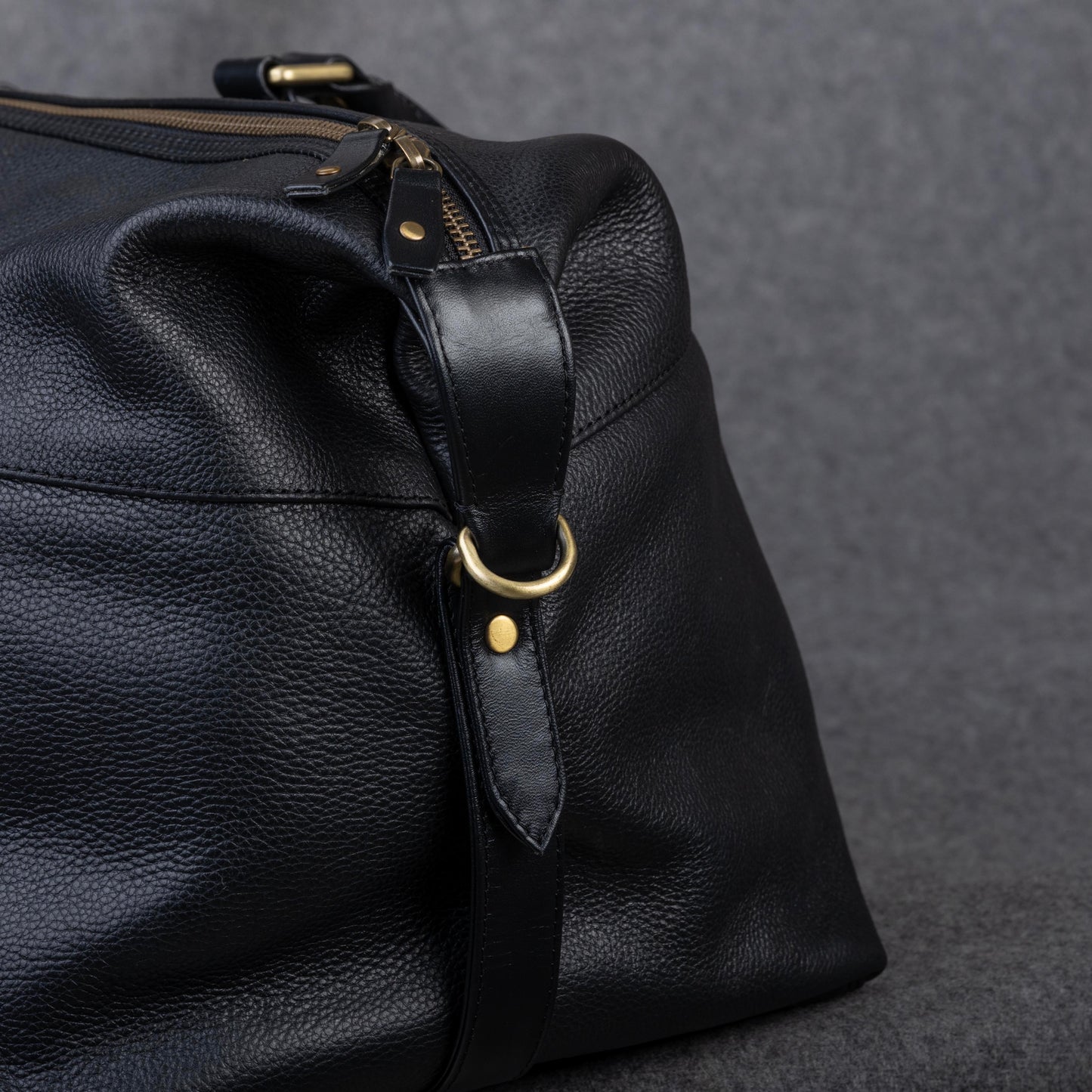 The Duffel Bag is made from Soft Pebble Grain Leather