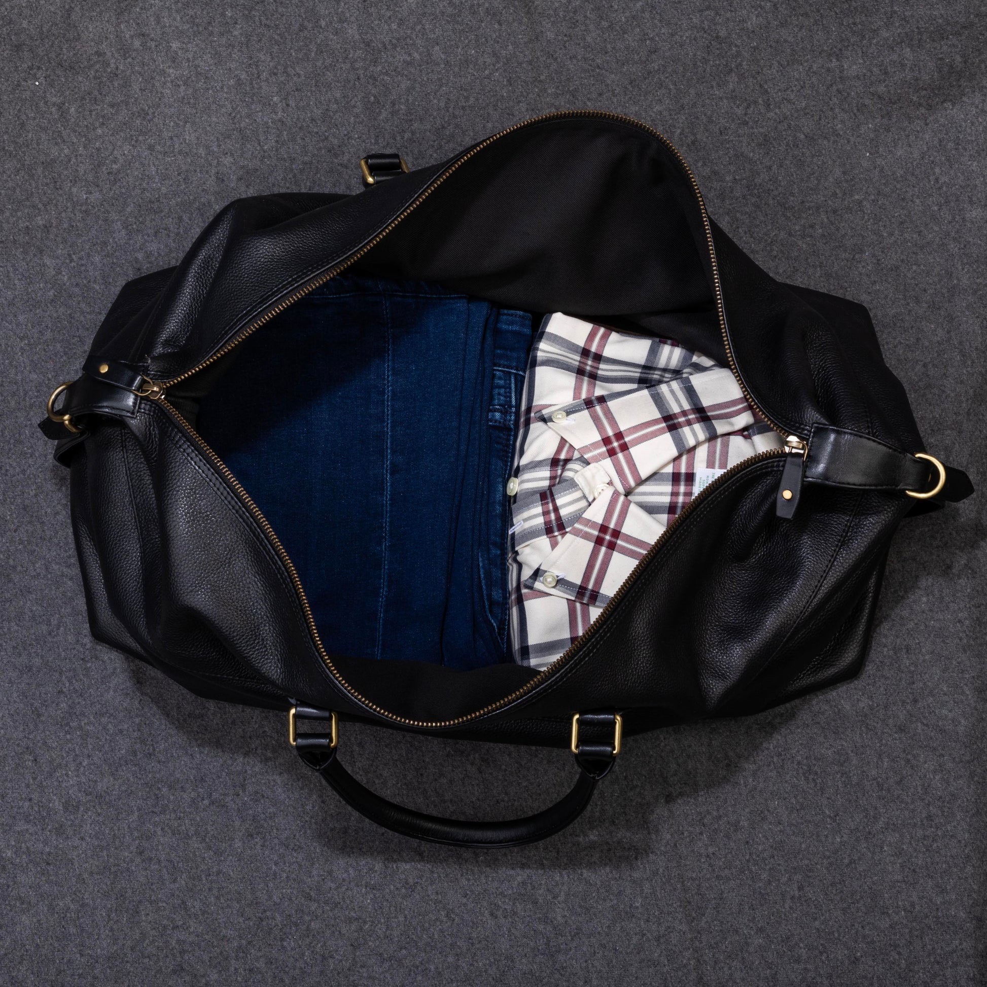 Leather Duffle Bag Interior