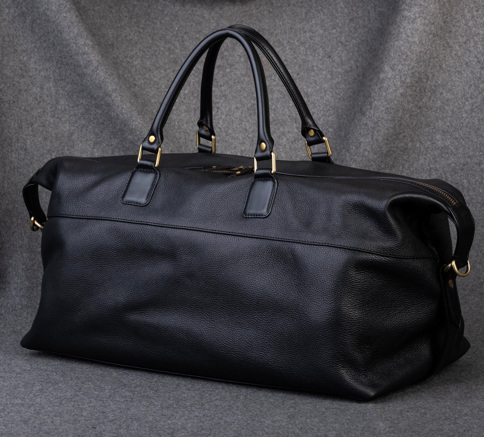 Leather Duffel Bag Black