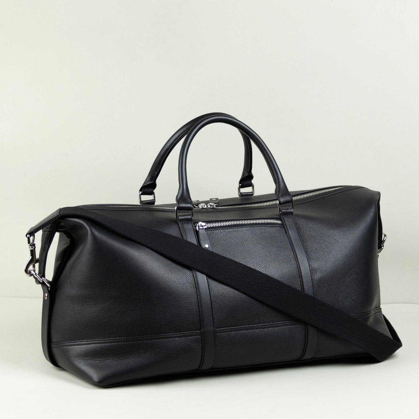 Leather Duffle Bag - Black (v2)