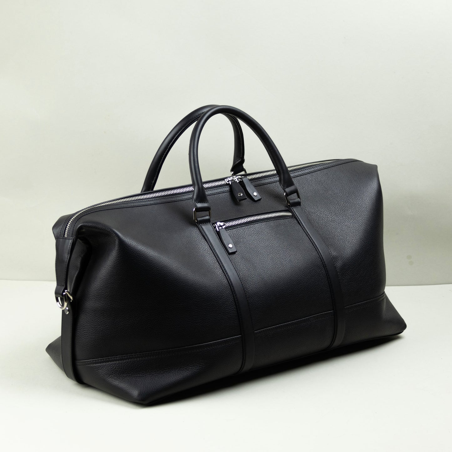 Leather Duffle Bag - Black (v2)