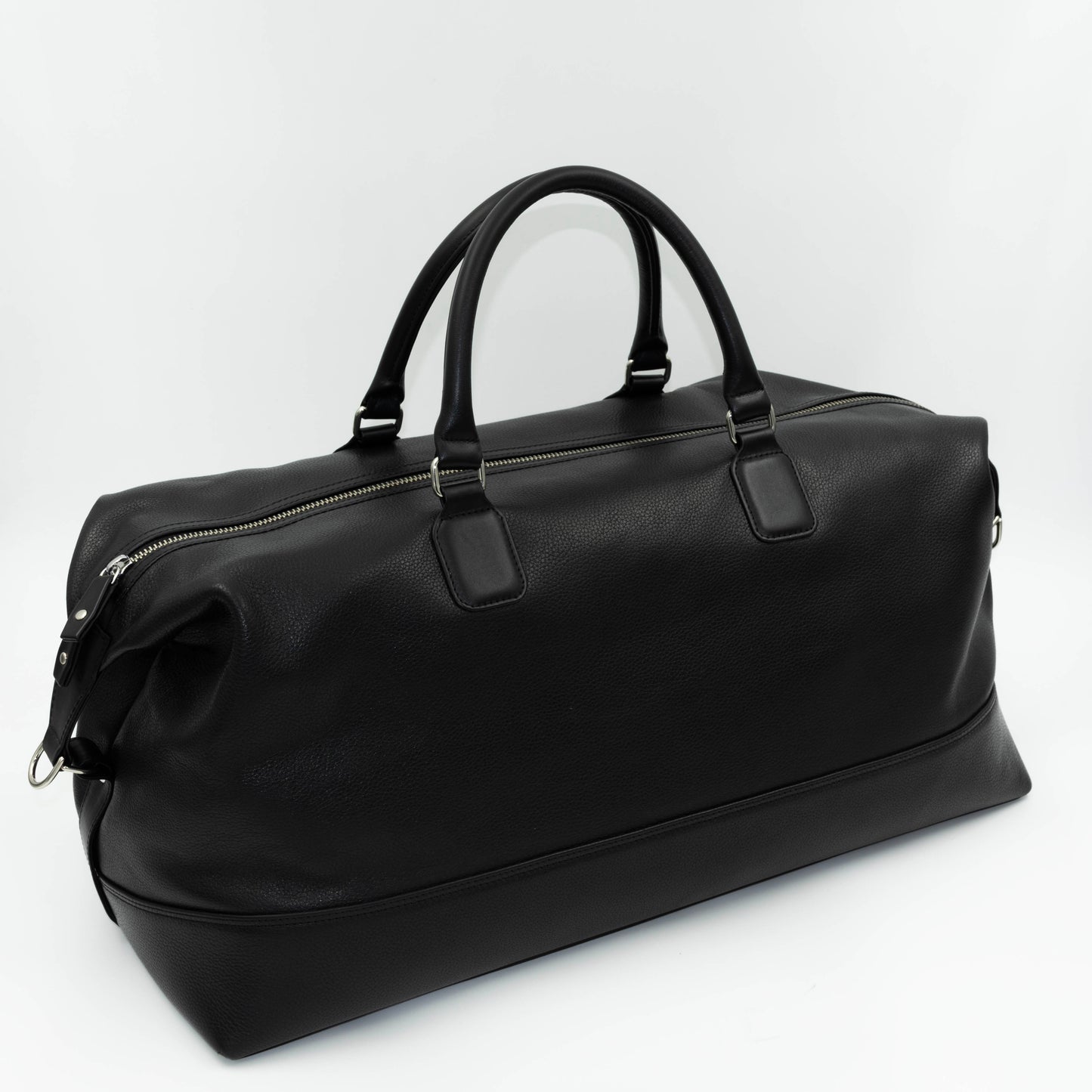 The Overnighter bag is made from full grain leather that is embossed with a pebbled grain texture