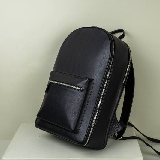 backpack leather men factory Black for The Real Leather Co Back Panel Fabric And Nicely Padded Guangzhou Factory Price Good Quality
