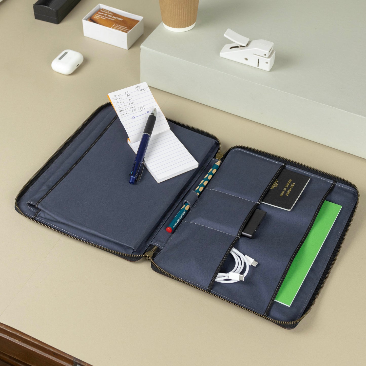 Zippered Leather Case for iPad Pro, Air, Mini