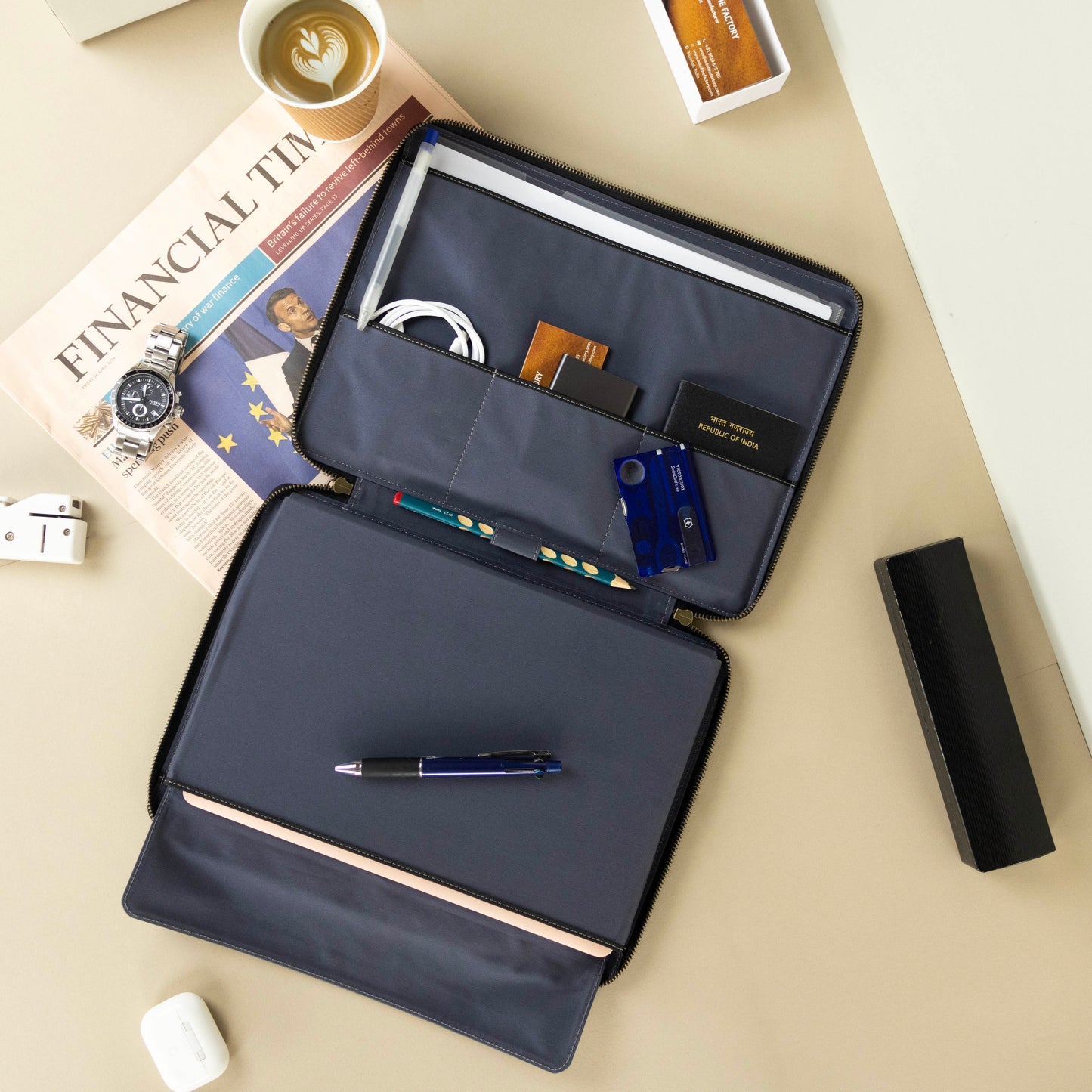 Zippered Leather Laptop Case for Surface Pro