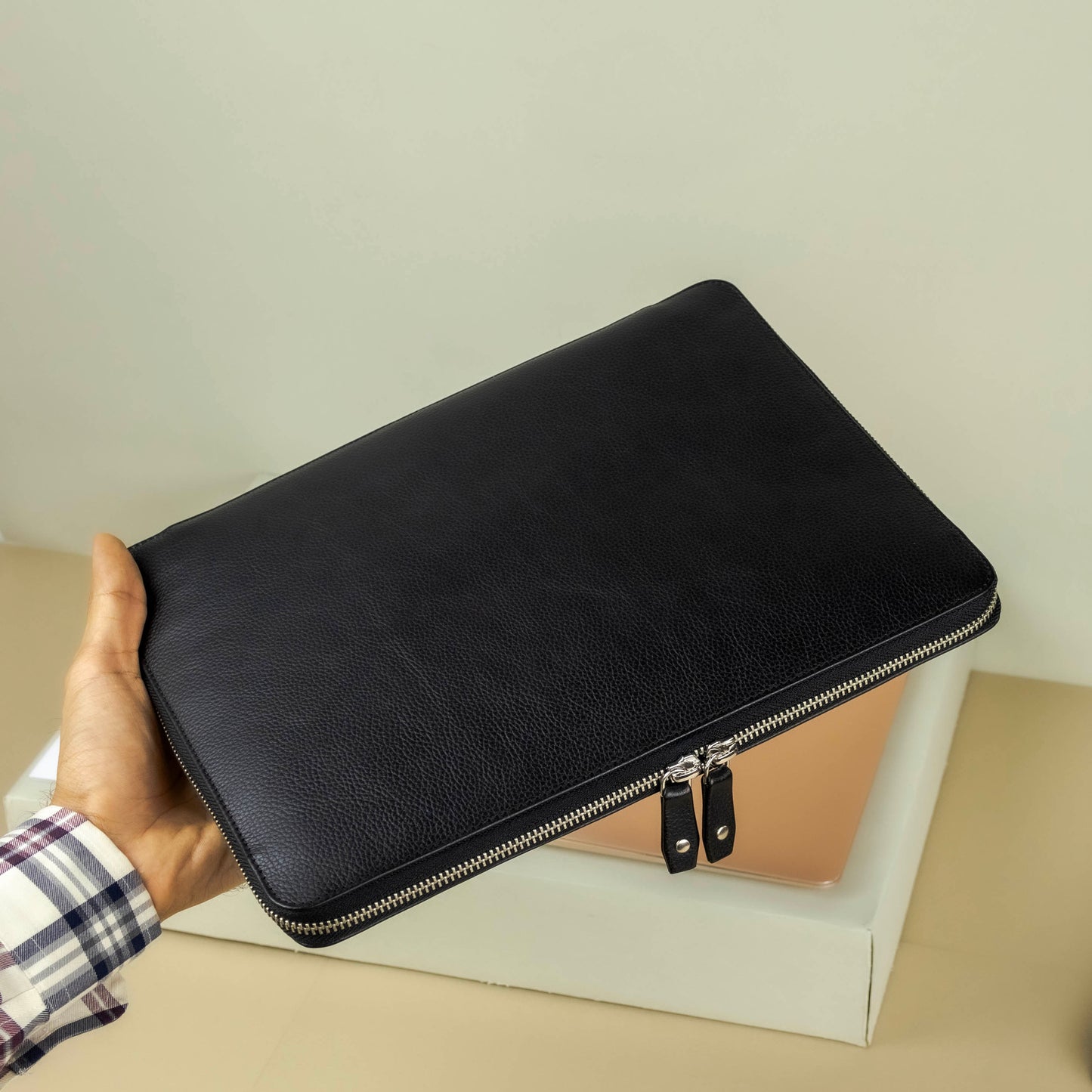 Zippered Leather Laptop Case for Surface Pro
