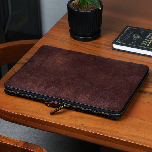 Vegetable Tanned Leather Laptop Case