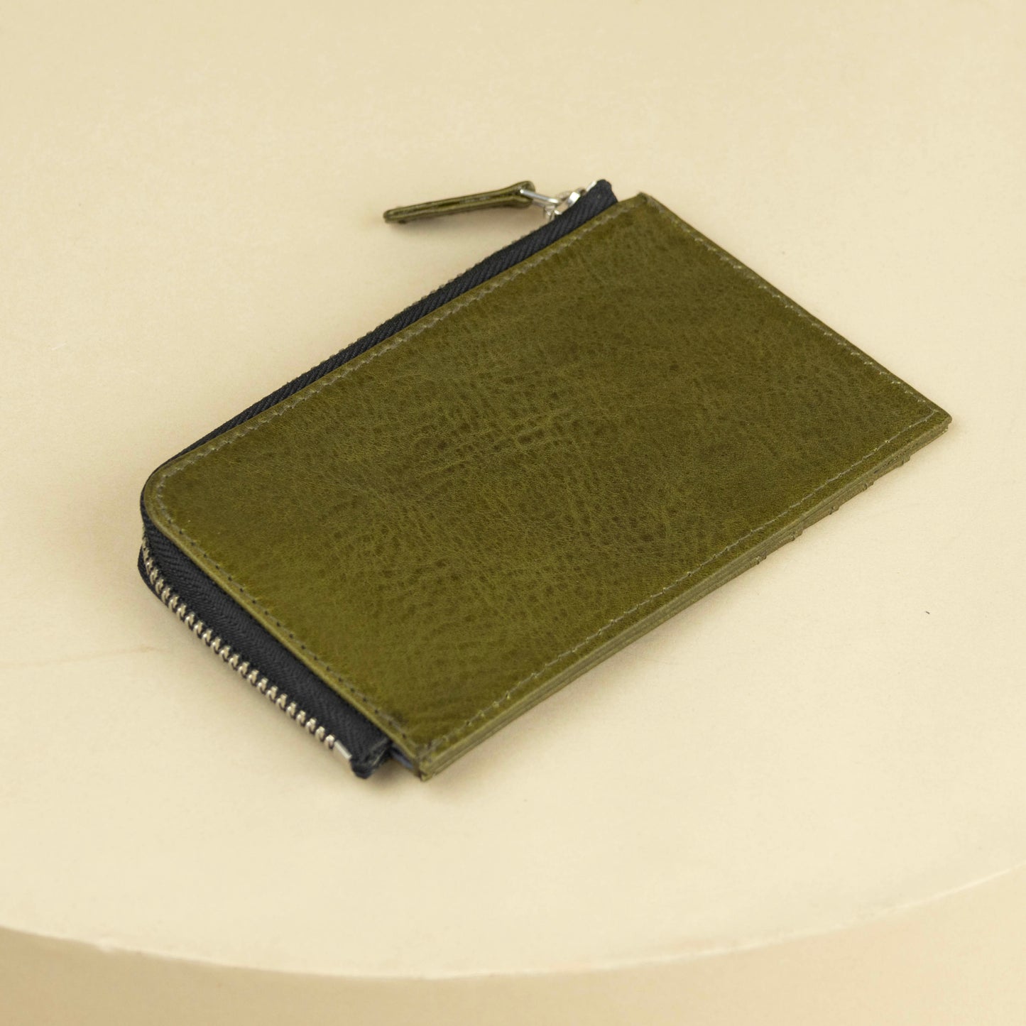 Zip Card Holder Leather