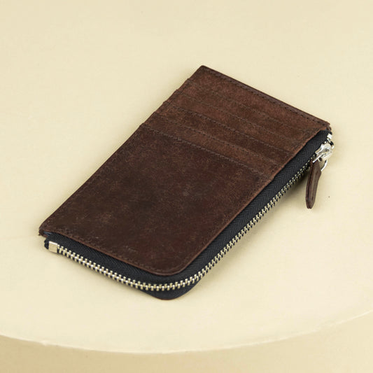 Zip Card Holder Leather