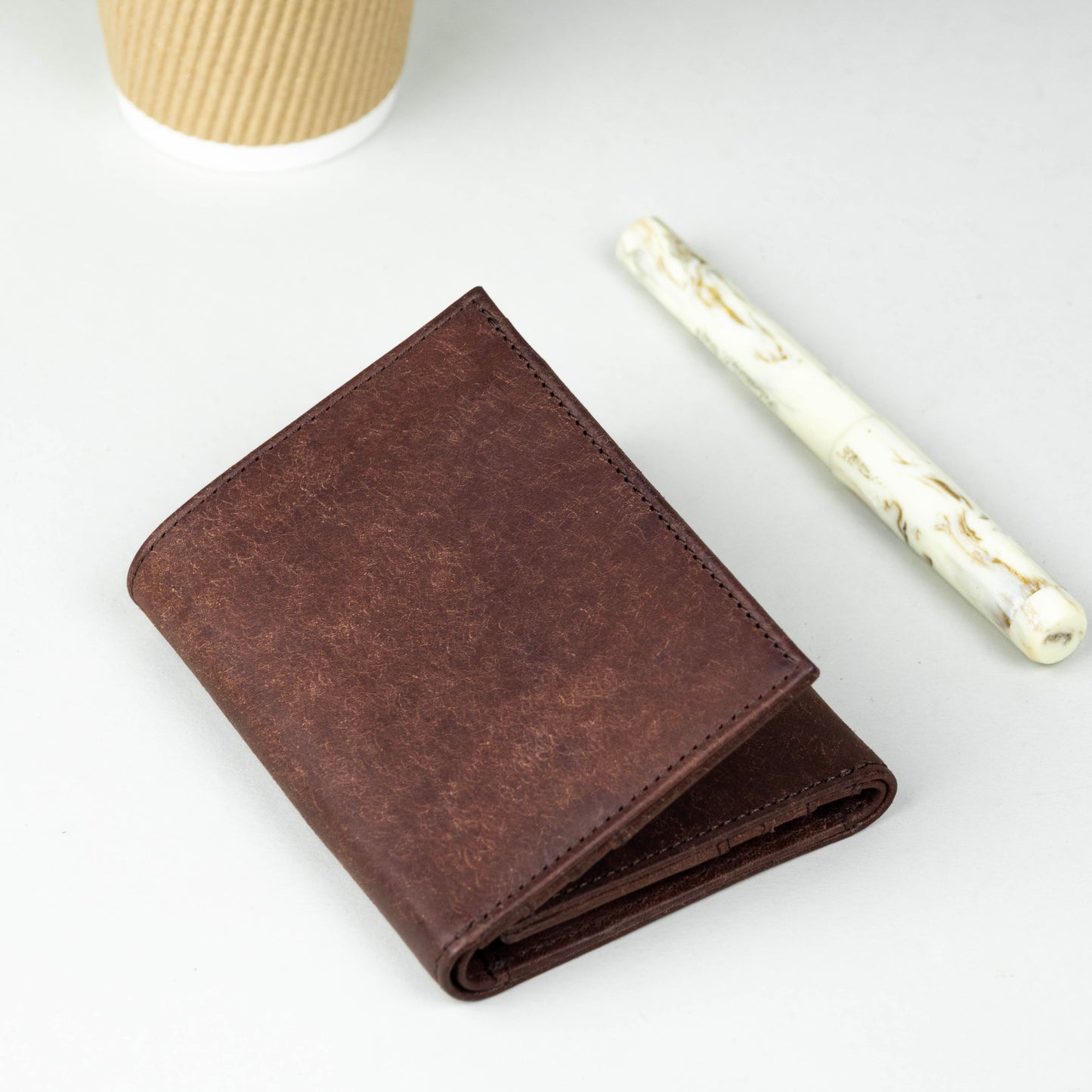 Leather Trifold Wallet - Pueblo Olmo