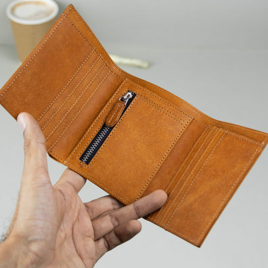 Leather Trifold Wallet - Pueblo Olmo