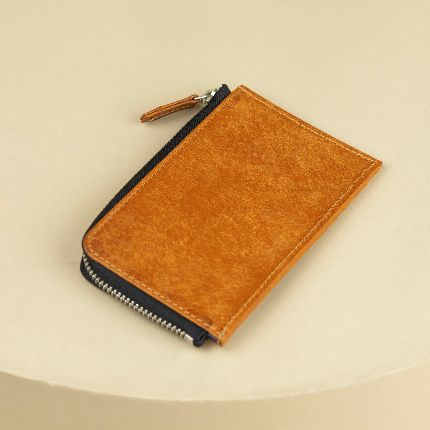 Zip Card Holder Leather