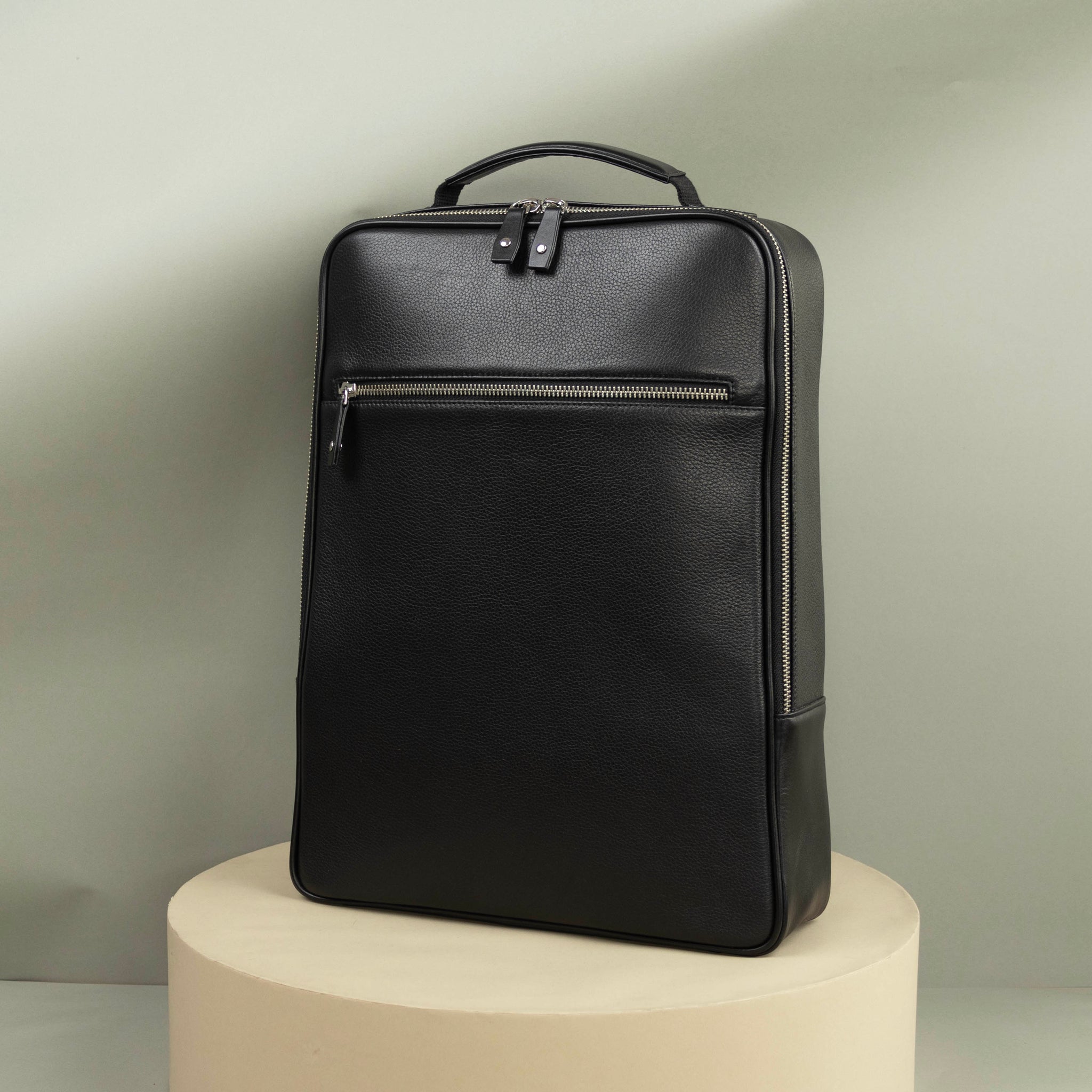 Slim Leather backpack for work