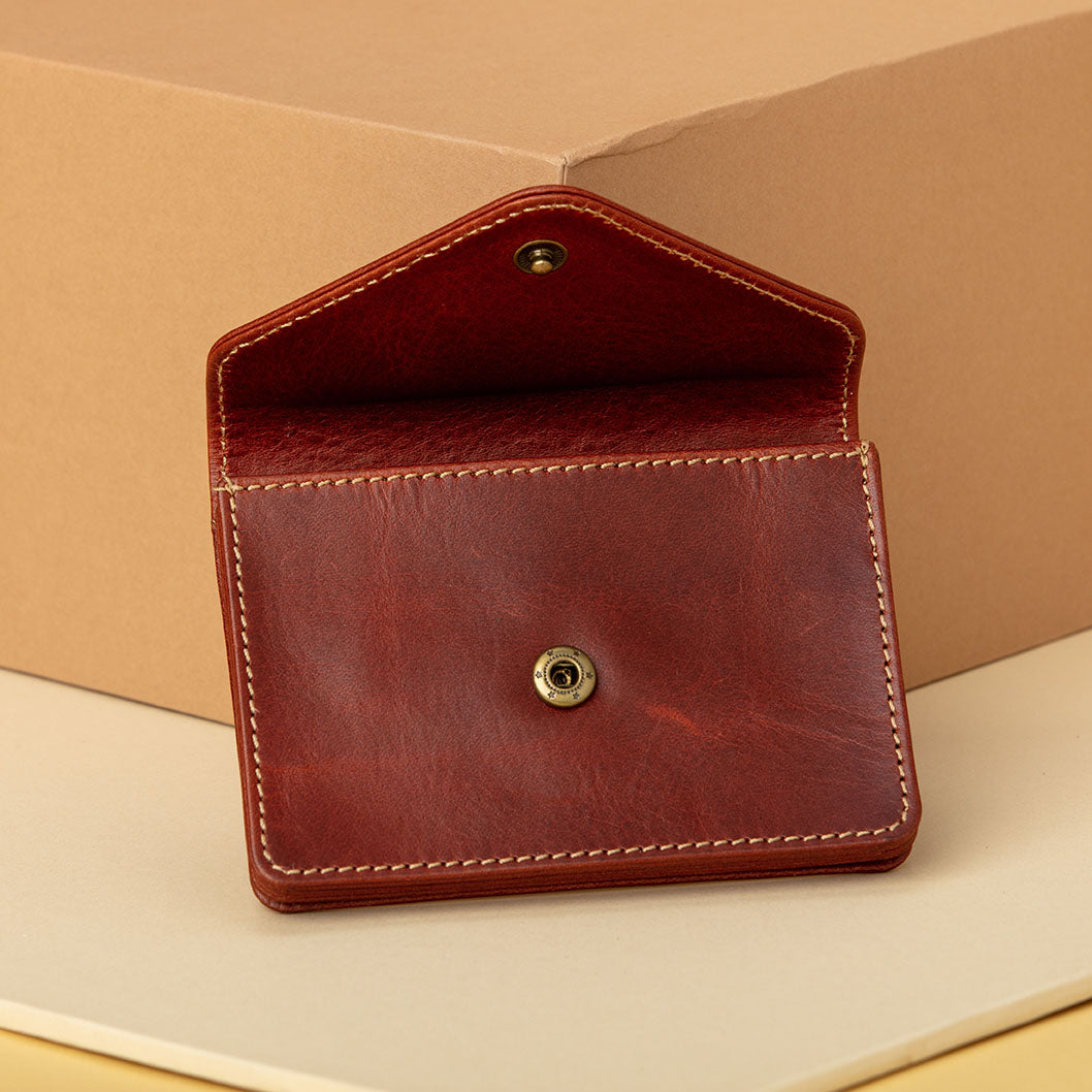 Snap Card Case Leather